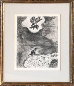 Le Corbeau Voulant Imiter l'Aigle, Etching by Marc Chagall 1952