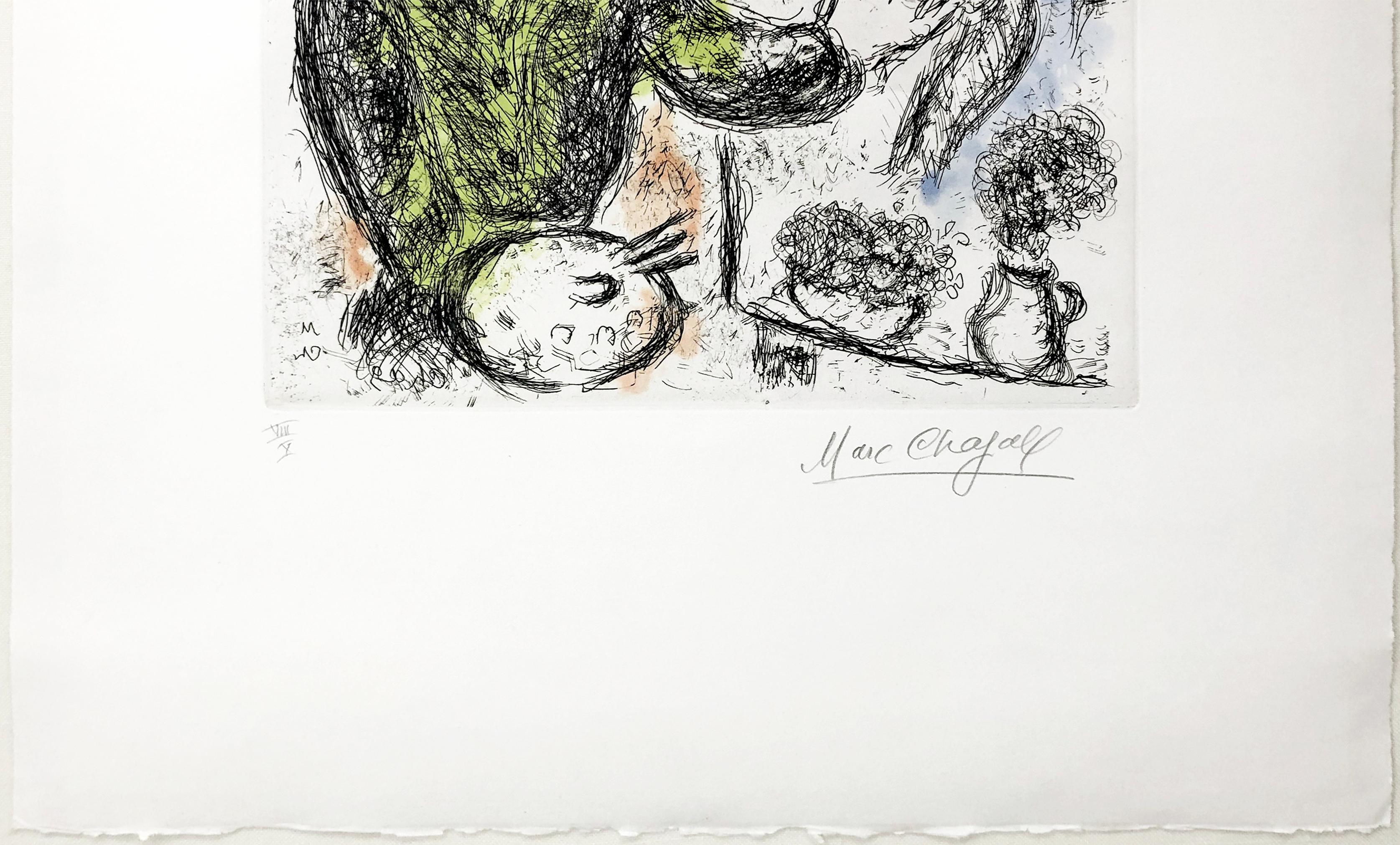 LE COUPLE FROM SONGES (CRAMER 112) - Print by Marc Chagall