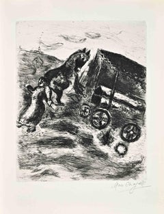 Le Curé et le Mort .... - Gravure de Marc Chagall - 1952