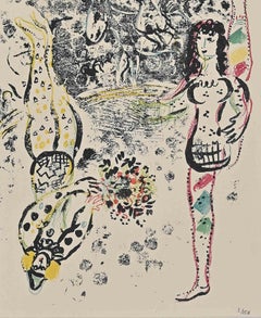 Le Jeu des Acrobates - Lithograph by Marc Chagall - 1963