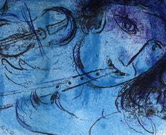 Le Joeur de Flute, Lithograph by Marc Chagall 1957