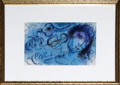 Le Joeur de Flute, Lithograph by Marc Chagall 1957