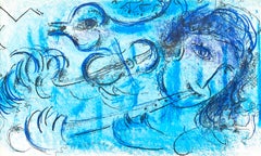 Le Joueur de Flûte (Cramer 34; Mourlot 197), Chagall