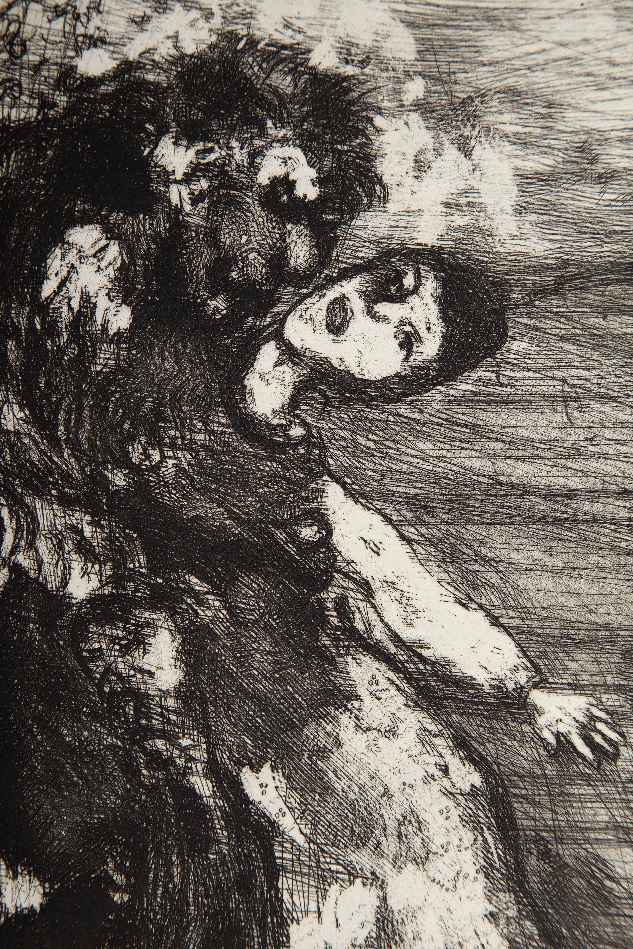 Le Lion Amoureux, de la Fables de La Fontaine, Radierung von Marc Chagall im Angebot 1