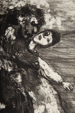 Le Lion Amoureux, de la Fables de La Fontaine, Etching by Marc Chagall