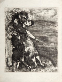 Le Lion Amoureux, de la Fables de La Fontaine, Etching by Marc Chagall
