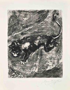 Le Lion et le Rat - Etching by Marc Chagall - 1952