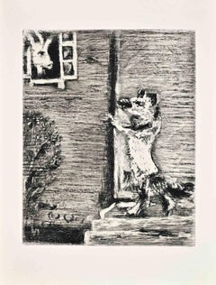 Le Loup, la Chèvre et le Chevreau - Etching by Marc Chagall - 1952