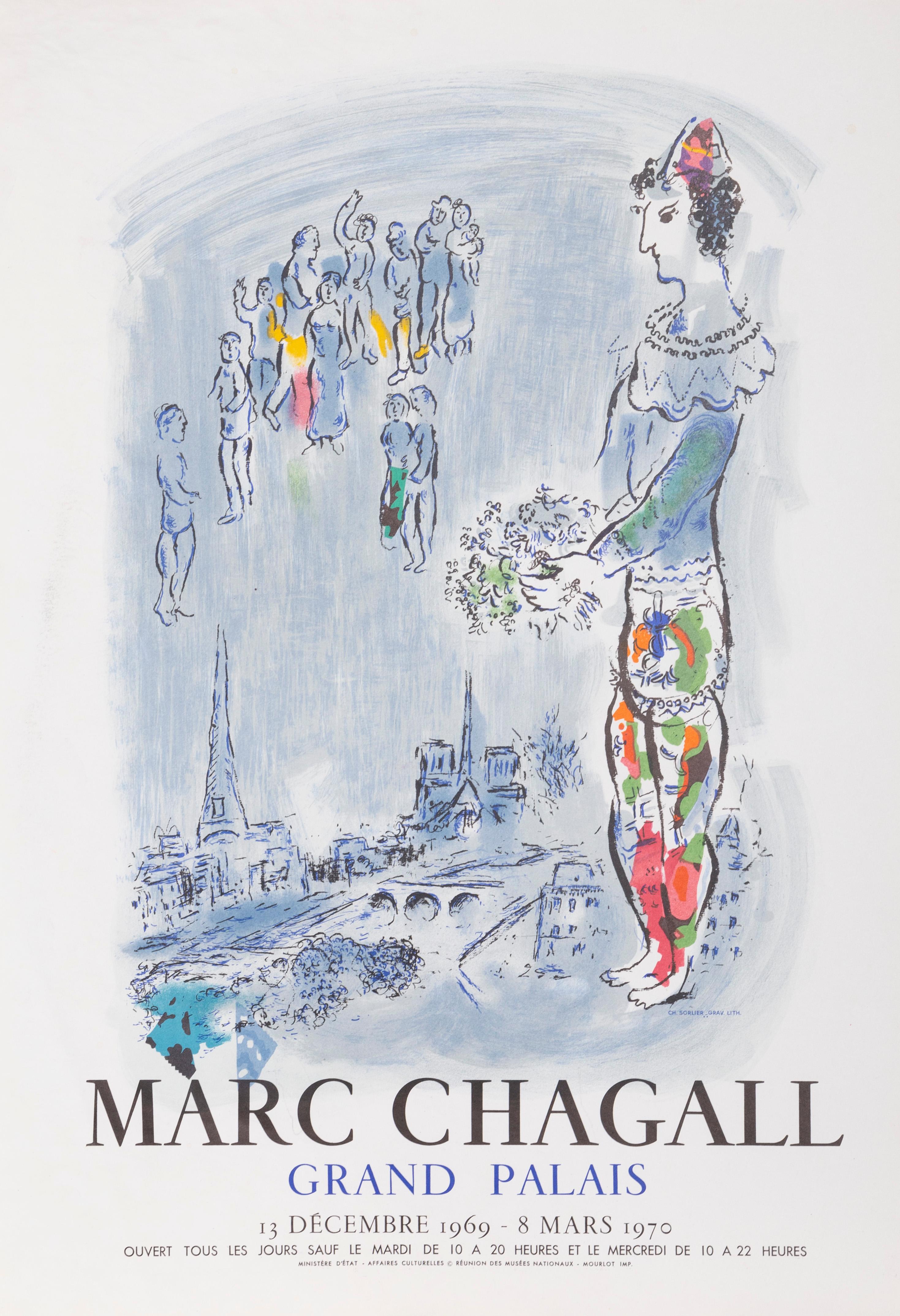 Le Magicien de Paris, lithographie de Marc Chagall