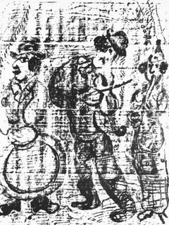 Vintage Le musiciens vagabonds (Cramer 56; Mourlot 396), The Lithographs of Chagall