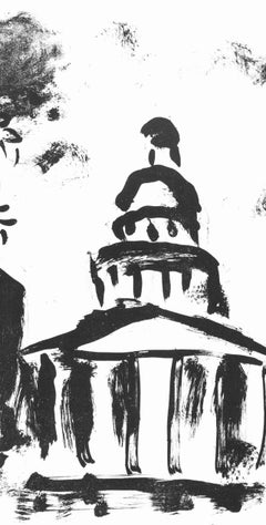 Marc Chagall, The Pantheon, from Derriere le miroir, 1954