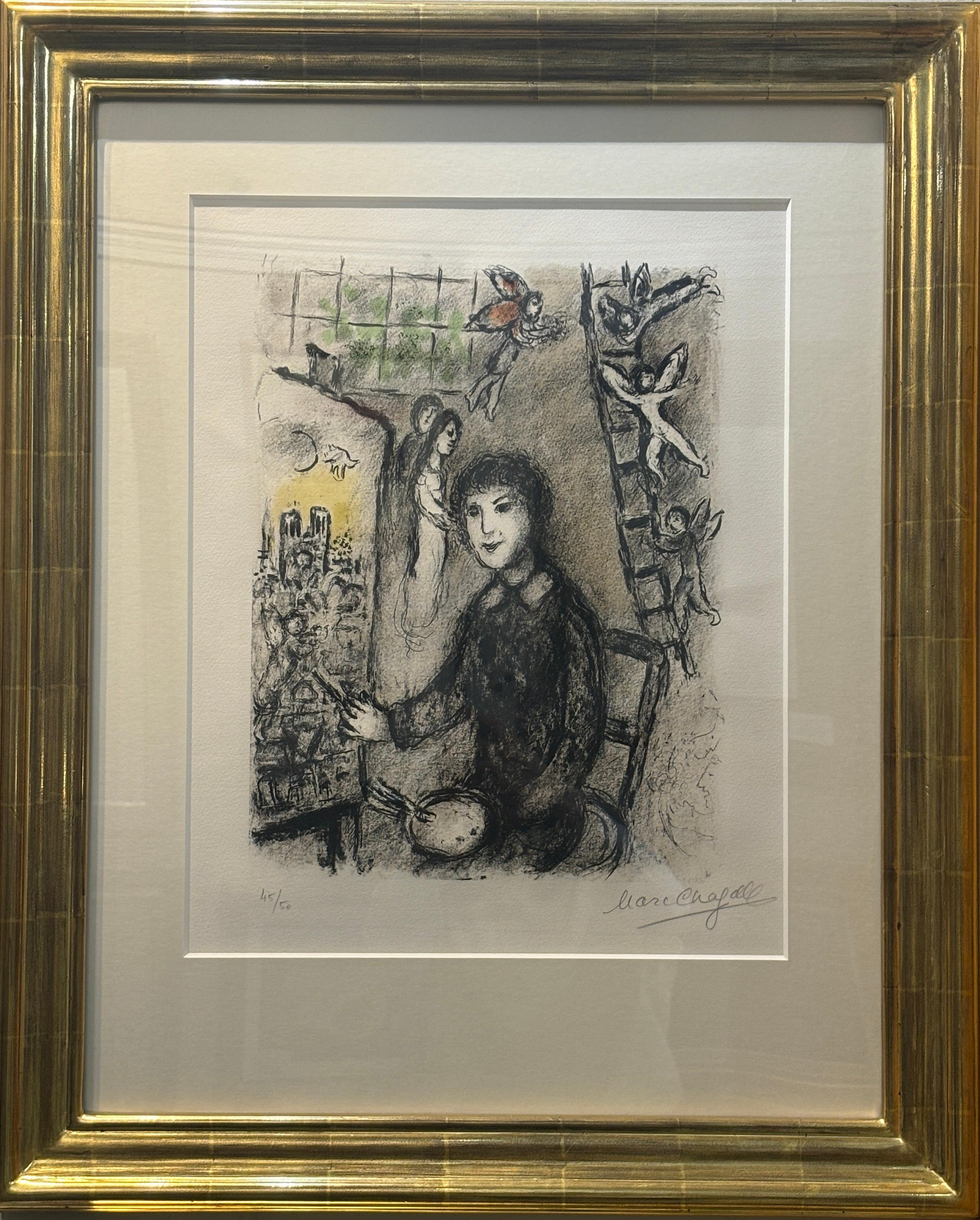 Le Peintre devant le Tableau - Print by Marc Chagall