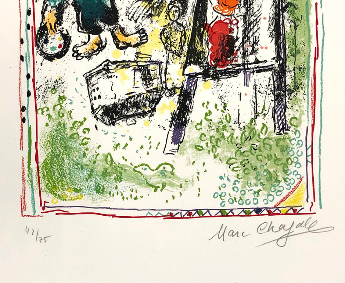 Le Peintre Devant Le Village I (Mourlot 603) - Print by Marc Chagall
