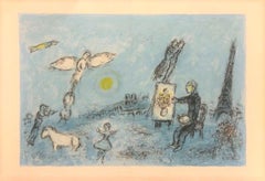 "Le Peintre et son Double", page from Derrière le miroir, Maeght Editeur, 1981.