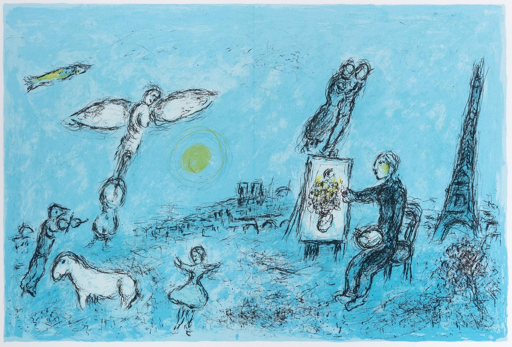 Le Peintre et son Double (The Painter and his Double) - Print by Marc Chagall