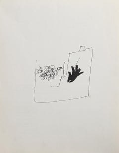 Le Peintre from Derriere Le Miroir No 147, Modern Lithograph by Marc Chagall