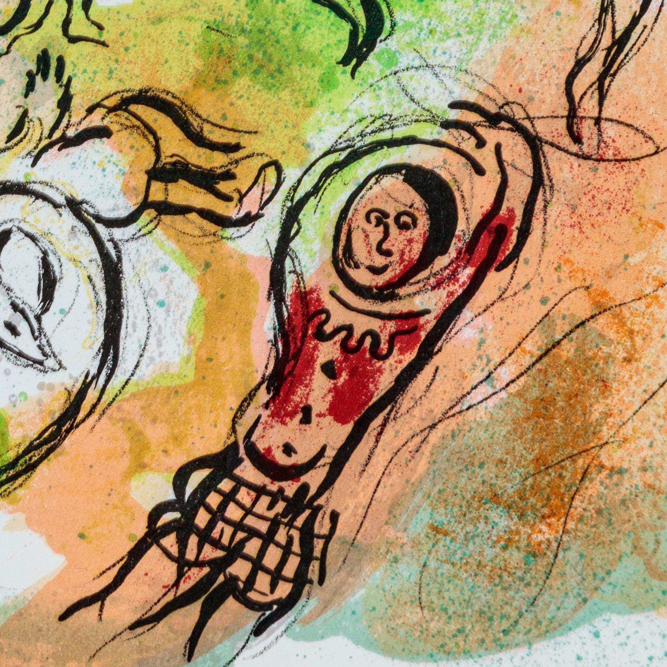 Le Plafond de l'Opera de Paris, Frontispice - Beige Figurative Print by Marc Chagall