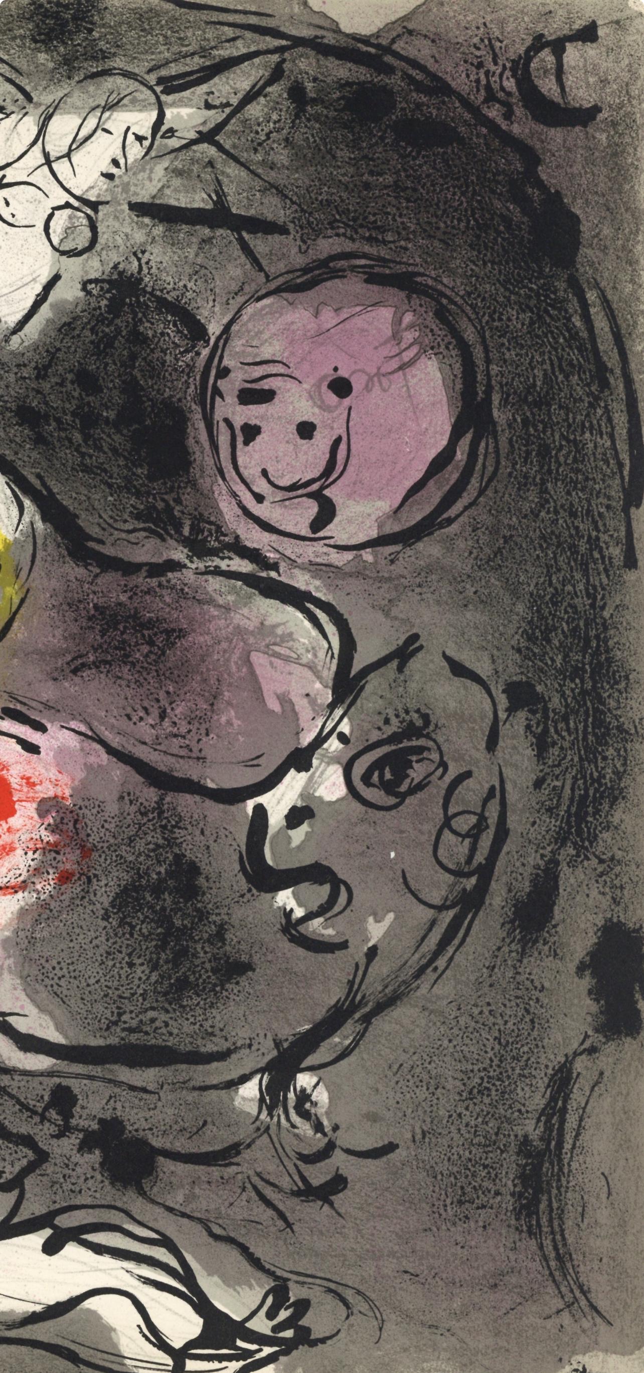 Le prophète Daniel avec les Lions (Mourlot 117-46; Cramer 25) - Expressionist Print by Marc Chagall