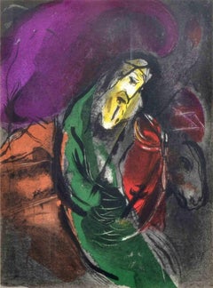 Vintage Le Prophète Jèrémie - Plate from The Bible - Lithograph by Marc Chagall - 1960
