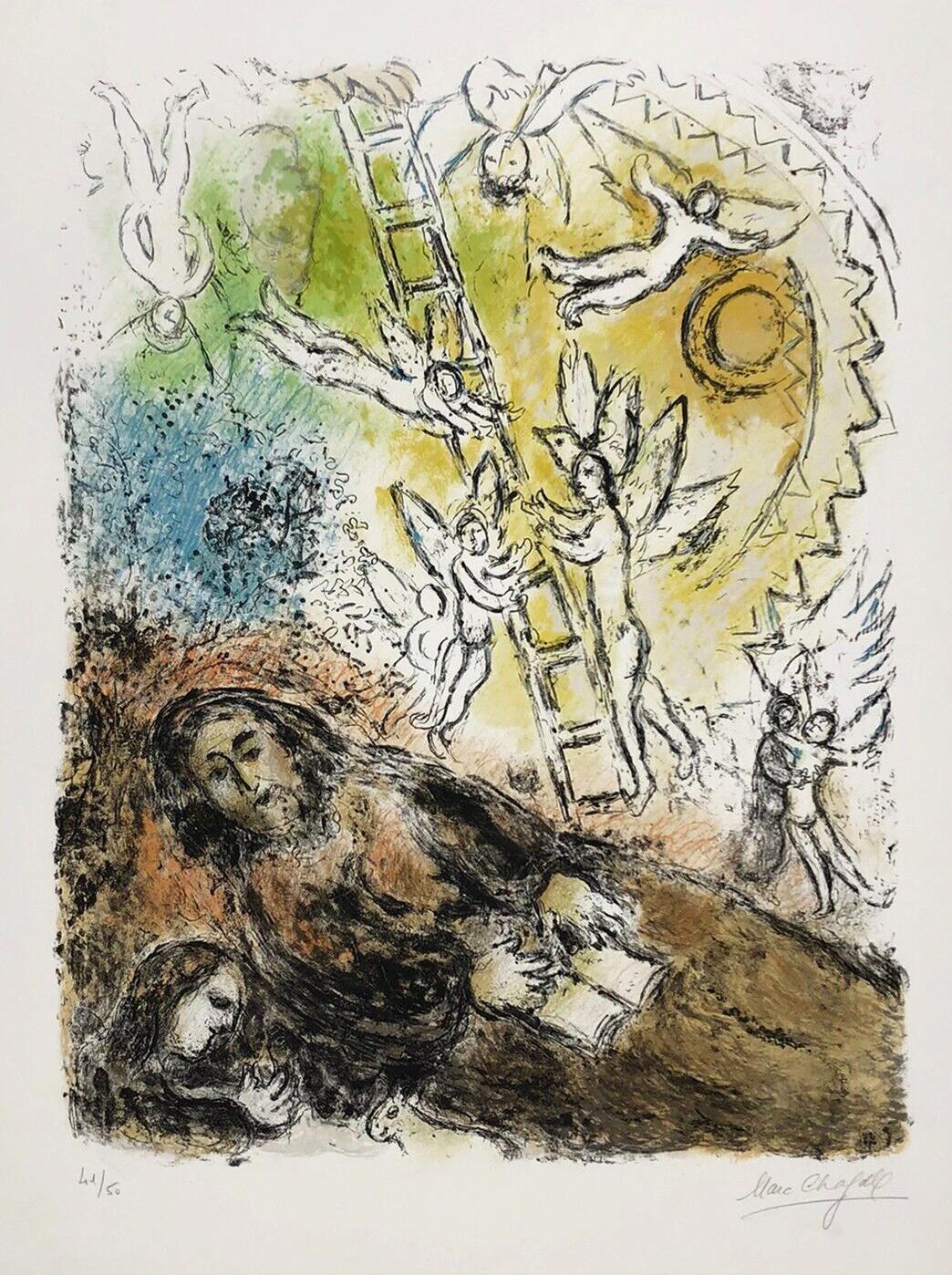 LE PROPHETE (MOURLOT 713) - Surrealist Print by Marc Chagall
