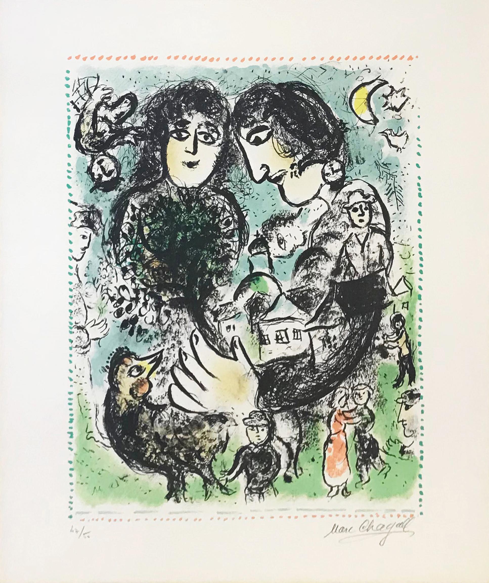Marc Chagall Figurative Print - LE RENDEZ-VOUS