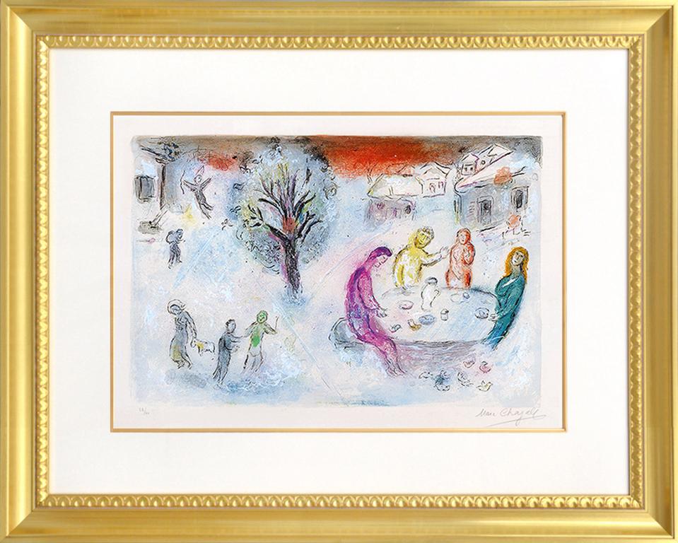 Le repas chez Dryas (The Meal at Dryas's House) from Daphnis & Chloé - Print by Marc Chagall