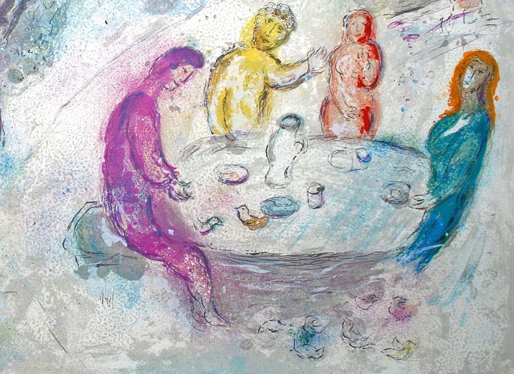 Le repas chez Dryas (The Meal at Dryas's House) from Daphnis & Chloé - Modern Print by Marc Chagall