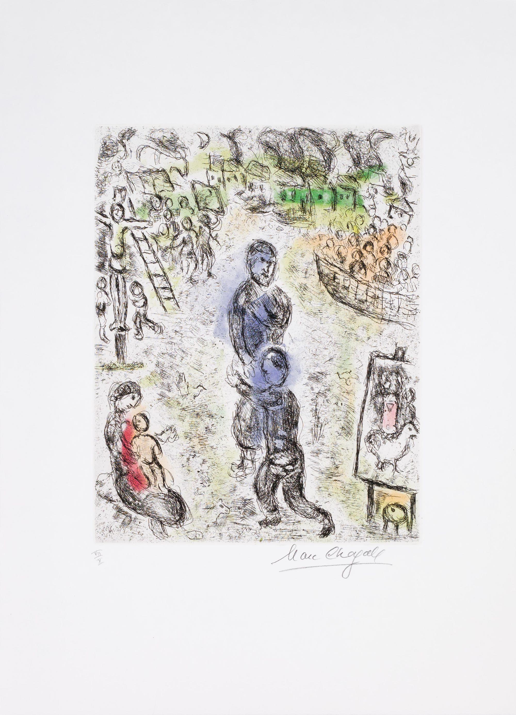 Marc Chagall Figurative Print - Le Retour de l'Enfant Prodigue, 1981 (Les Songes #3)