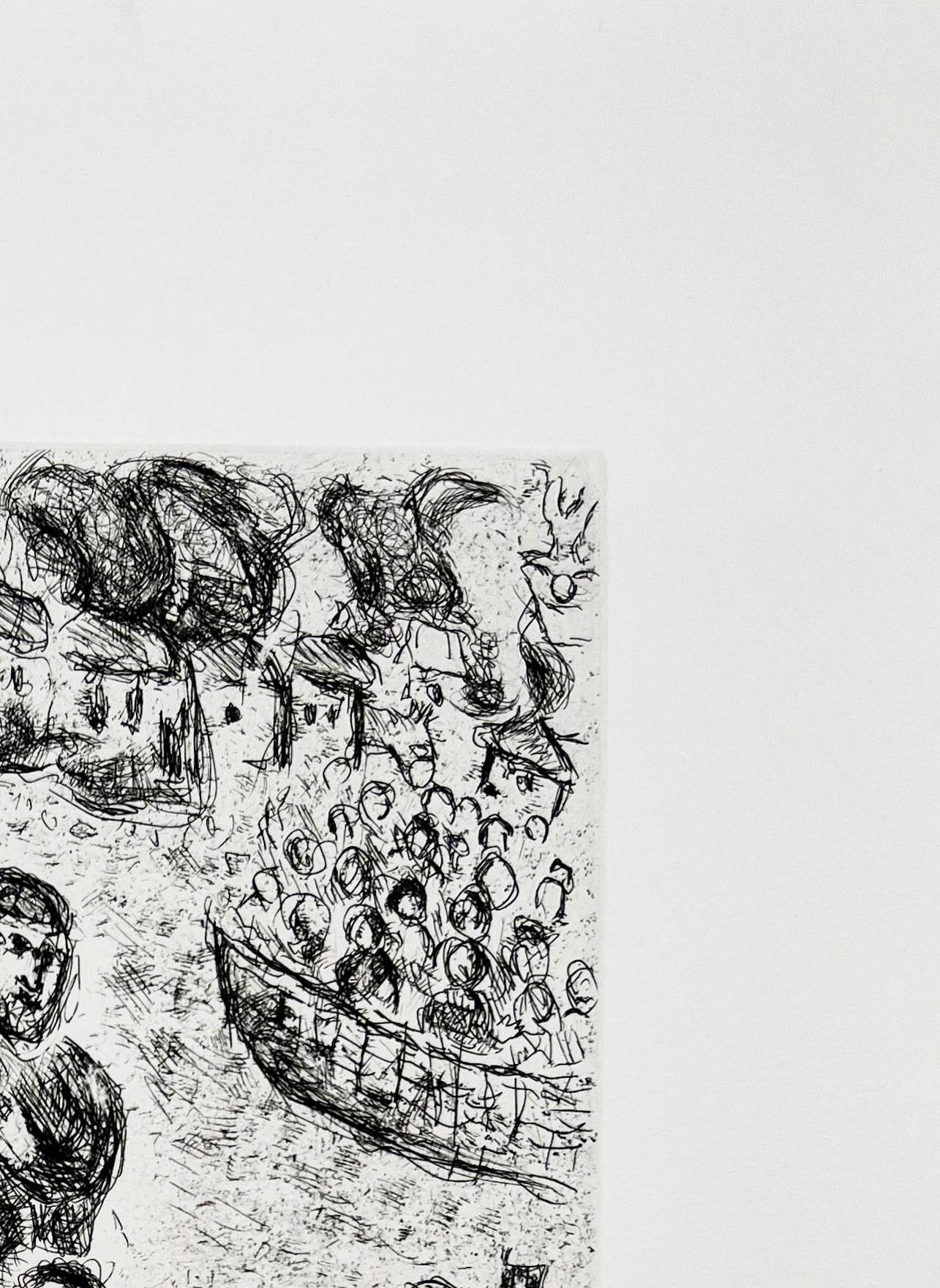 Le Retour de l'Enfant Prodigue - Gray Print by Marc Chagall