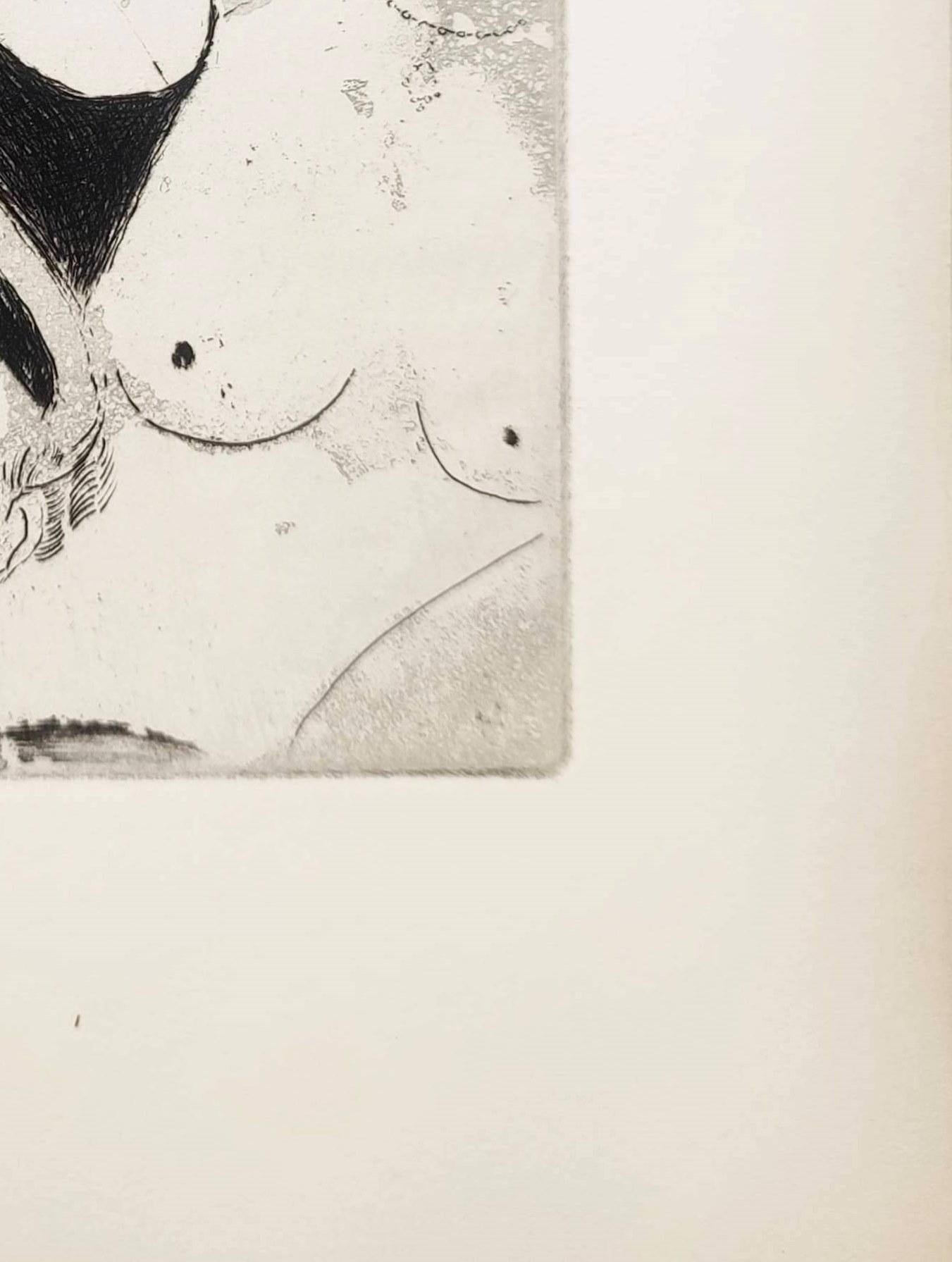 Le Sept Péchés Capitaux - Gray Print by Marc Chagall