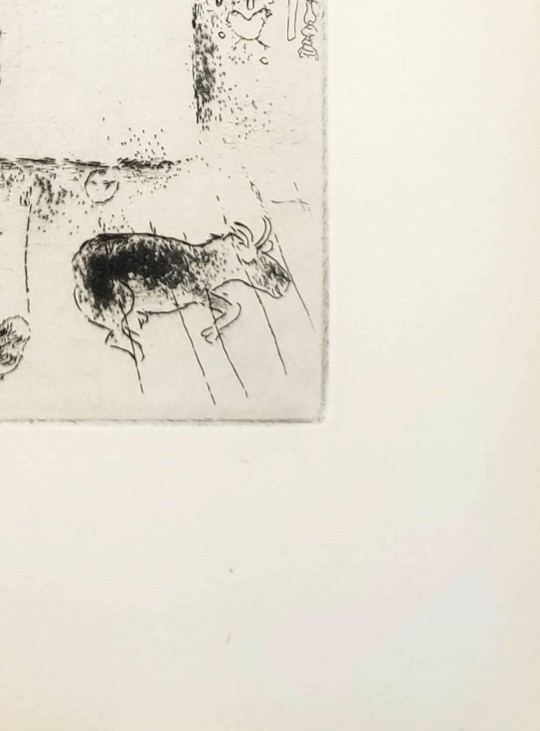Marc Chagall (1887-1985) - Le Sept Péchés Capitaux

Etching from 1925.

Edition of 300 proofs.

Dimensions of work: 25 x 19.5 cm.

Publisher: Tériade, Paris.

Reference: Kornfeld 47.

The work is in Excellent condition.

