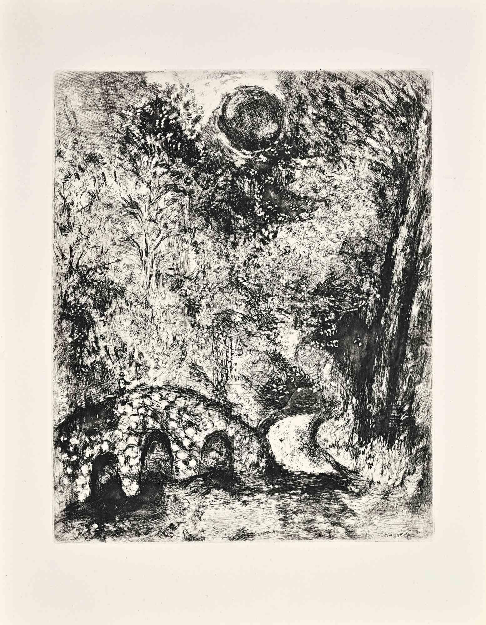 Le Soleil et les Grenouilles - Gravure de Marc Chagall - 1952