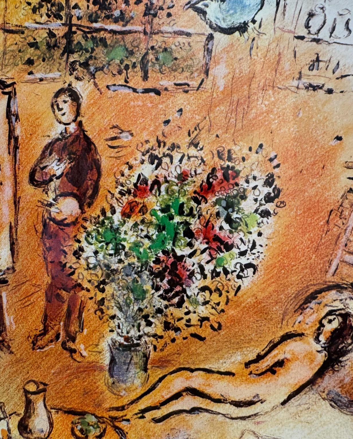 This work is a small color lithograph by Marc Chagall called 