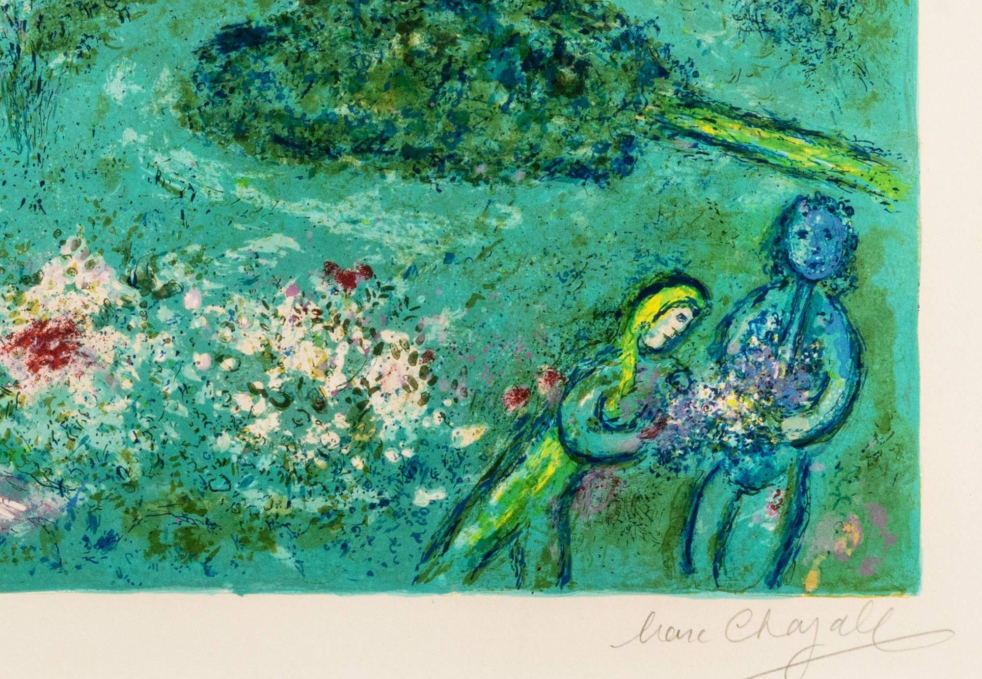 Marc Chagall (1887-1985) - Le Verger

Lithographie de 1961.

L'édition de 34/60 sur papier Arches avec de grandes marges.

Dimensions de l'œuvre : 51 x 82 cm.

Signé à la main.

Éditeur : Tériade, Paris.

Référence : Mourlot 341, Cramer 46.

L'œuvre