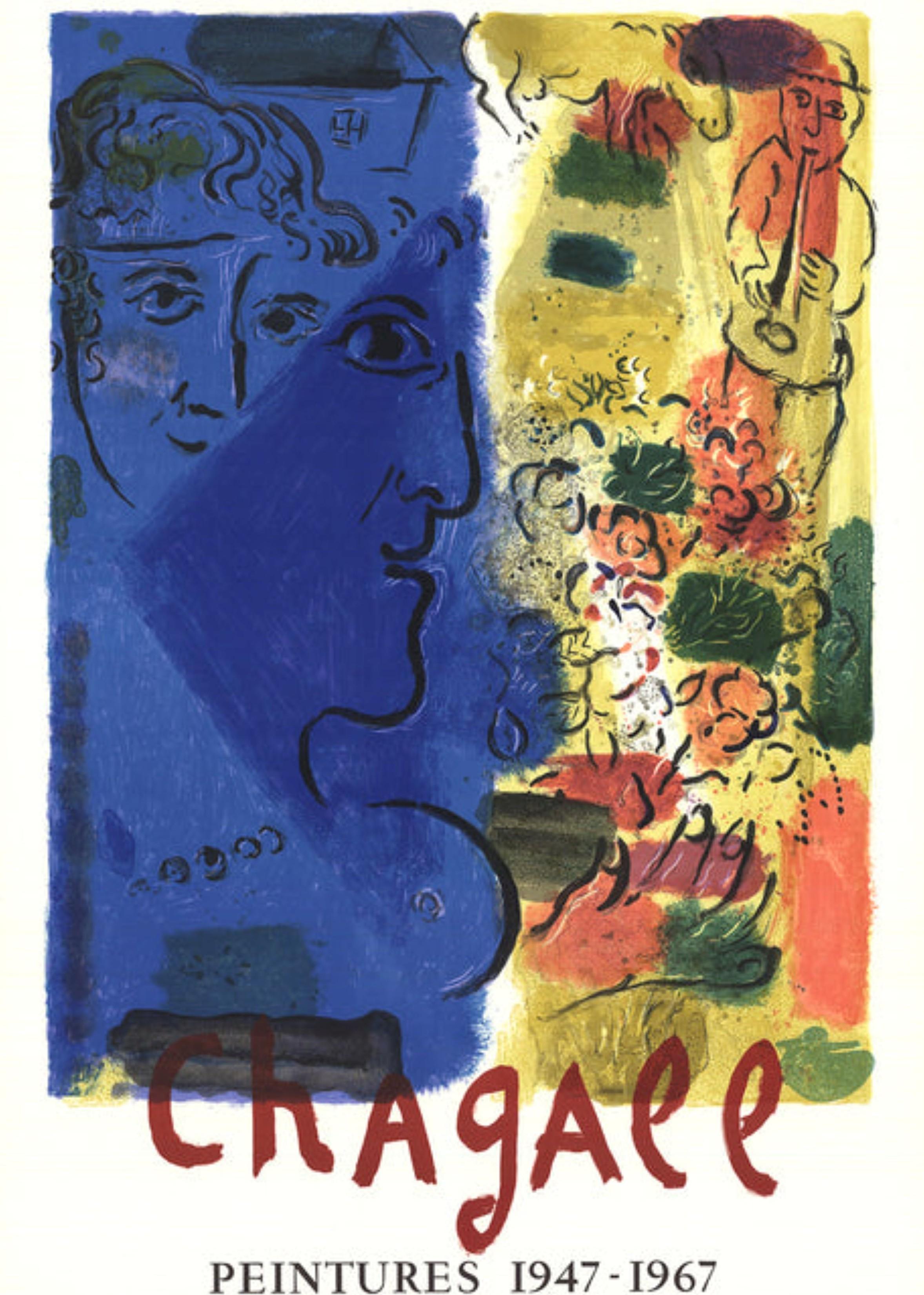Le Visage Bleu By Marc Chagall For Sale 2