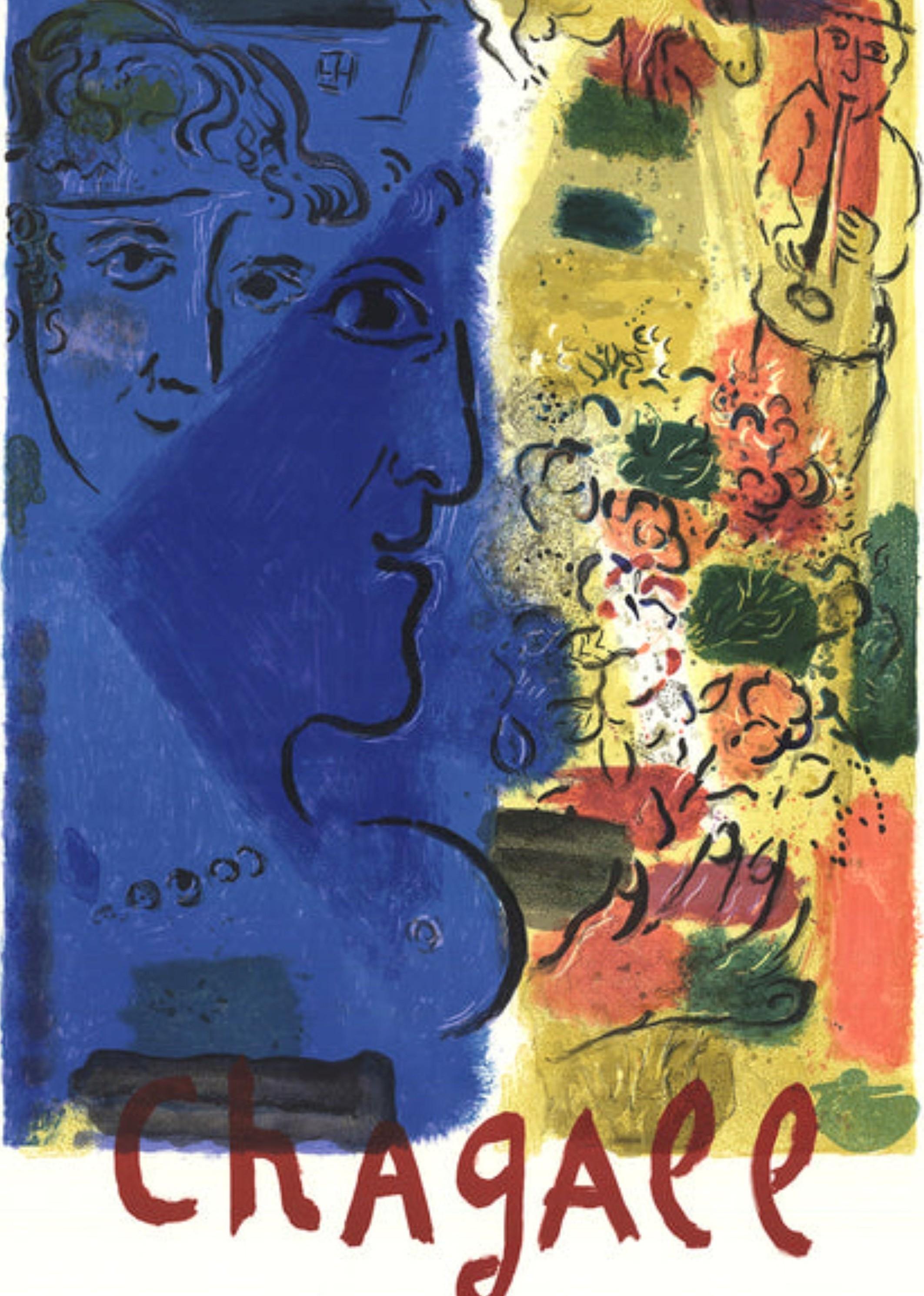 Le Visage Bleu By Marc Chagall For Sale 3