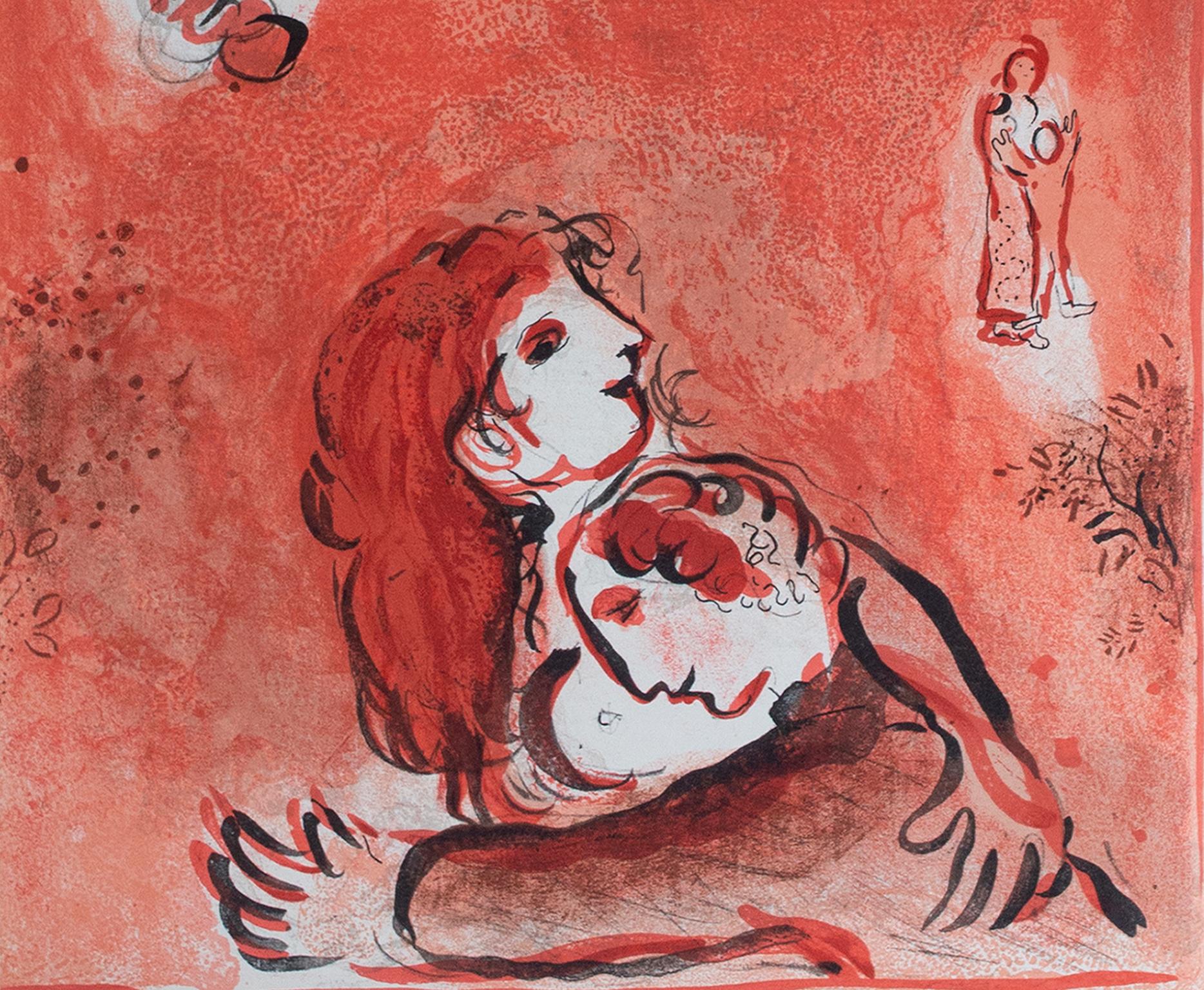 « Le Visage d'Isral (Le visage d'Israël), M 231 », lithographie originale en couleur - Surréalisme Print par Marc Chagall