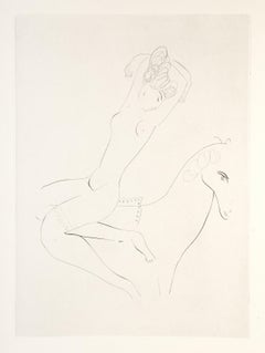 L'Ecuyère ( Die Reiterin), eau-forte et pointe sèche de Marc Chagall