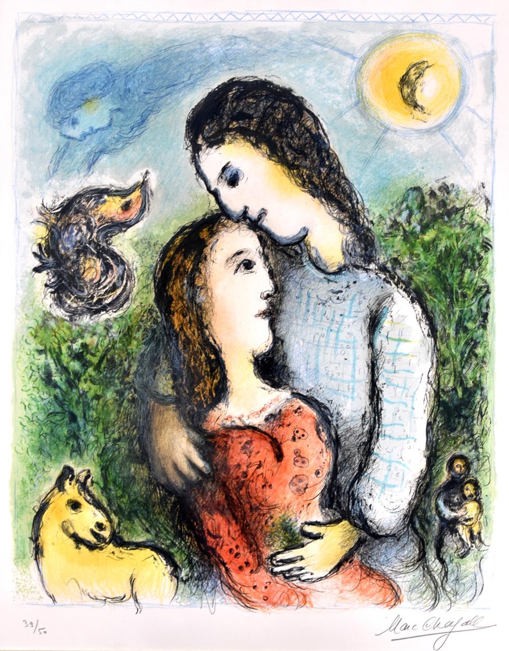 Marc Chagall Figurative Print - Les Adolescents (The Adolescents), 1975