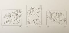 Les Ames Mortes Vignette Plate 1, Modern Etching by Marc Chagall