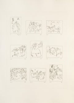 Assiette Vignette 1, gravure moderne de Marc Chagall