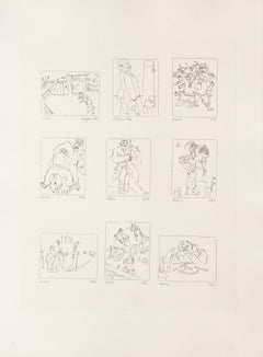 Vintage Les Ames Mortes Vignette Plate 4, Etching by Marc Chagall