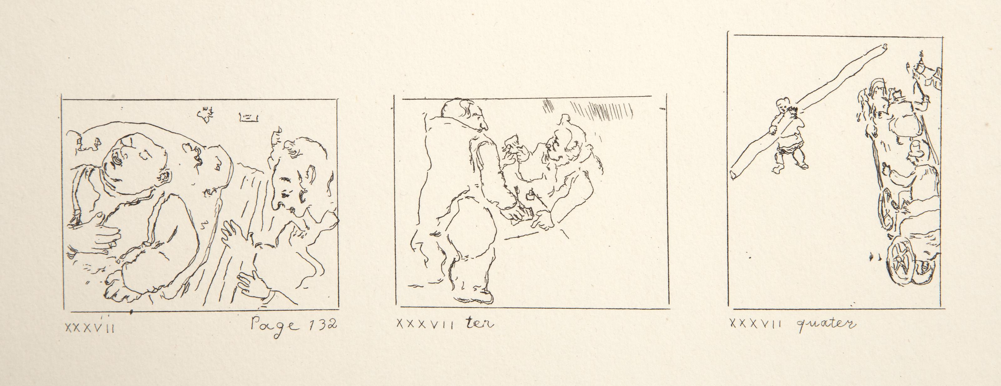 Les Ames Mortes Vignette Plate 5, Etching by Marc Chagall For Sale 3