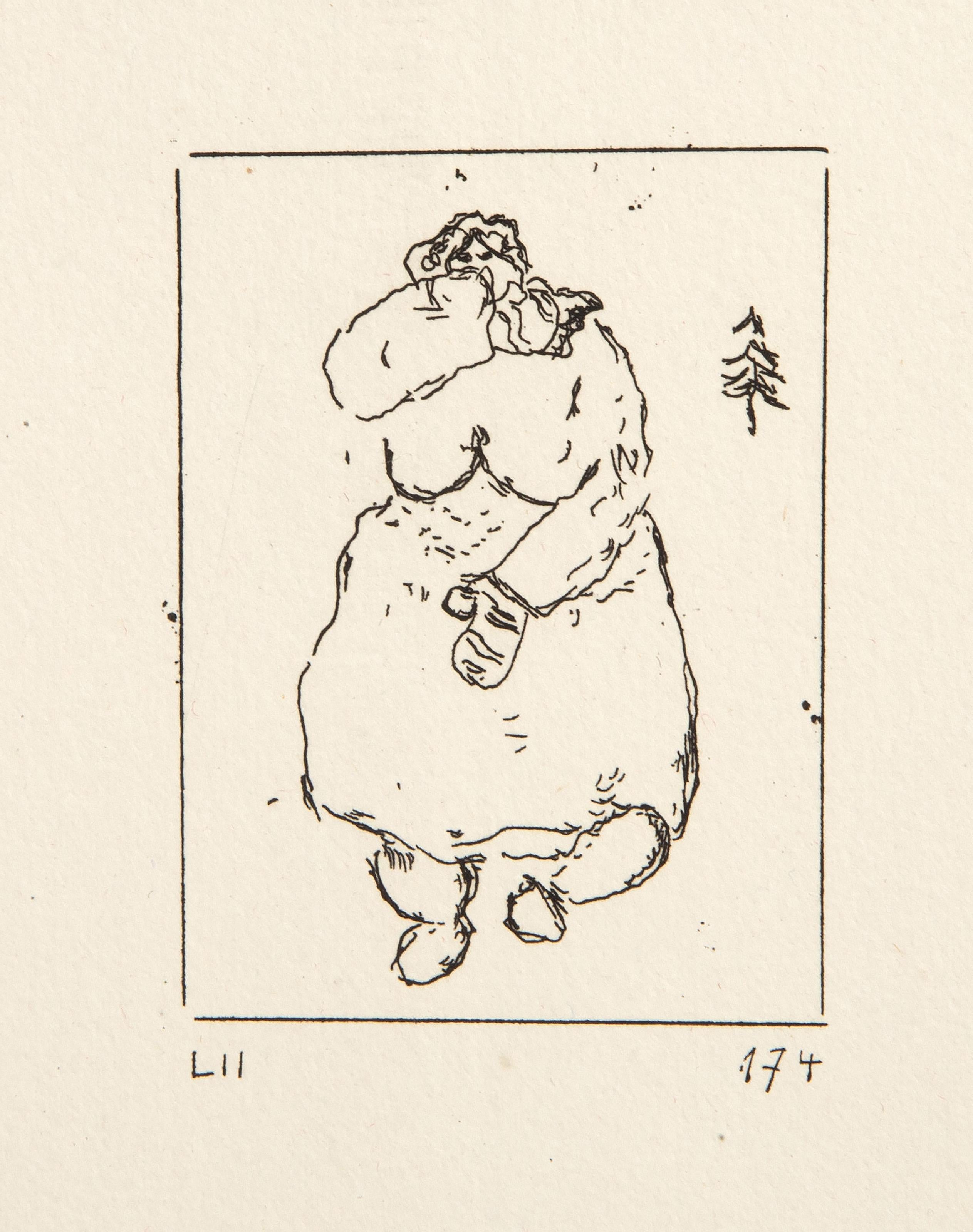 Les Ames Mortes Vignette Plate 6, Etching by Marc Chagall For Sale 3