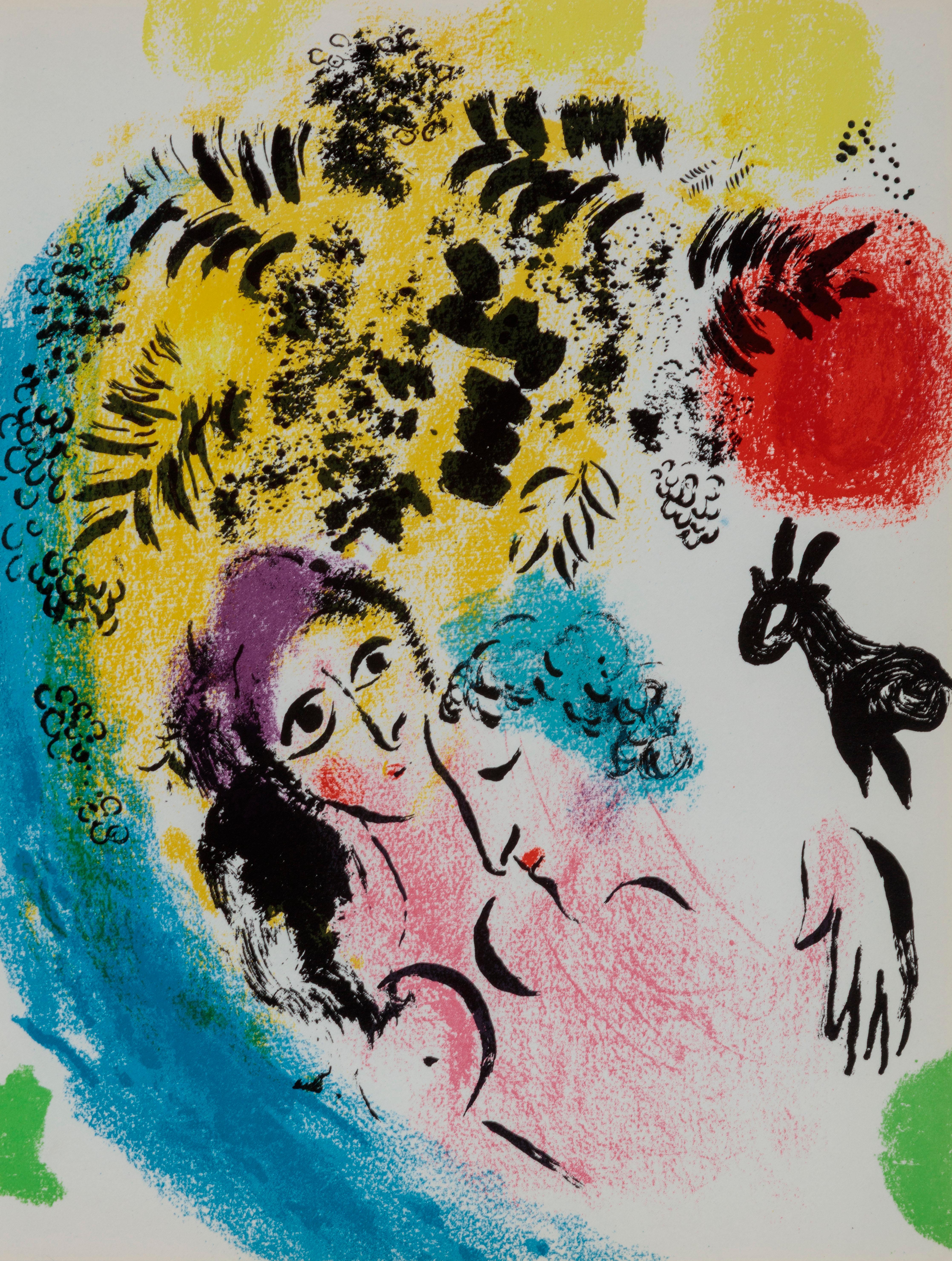 Les Amoureux au Soleil rouge (Lovers with red sun)