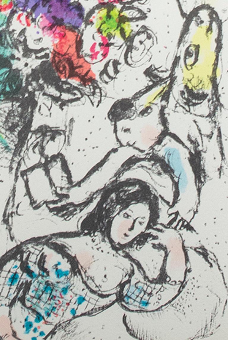 „Les Anmones (Die Anemonen):: M 730“:: Original farbige Lithographie von Marc Chagall 2