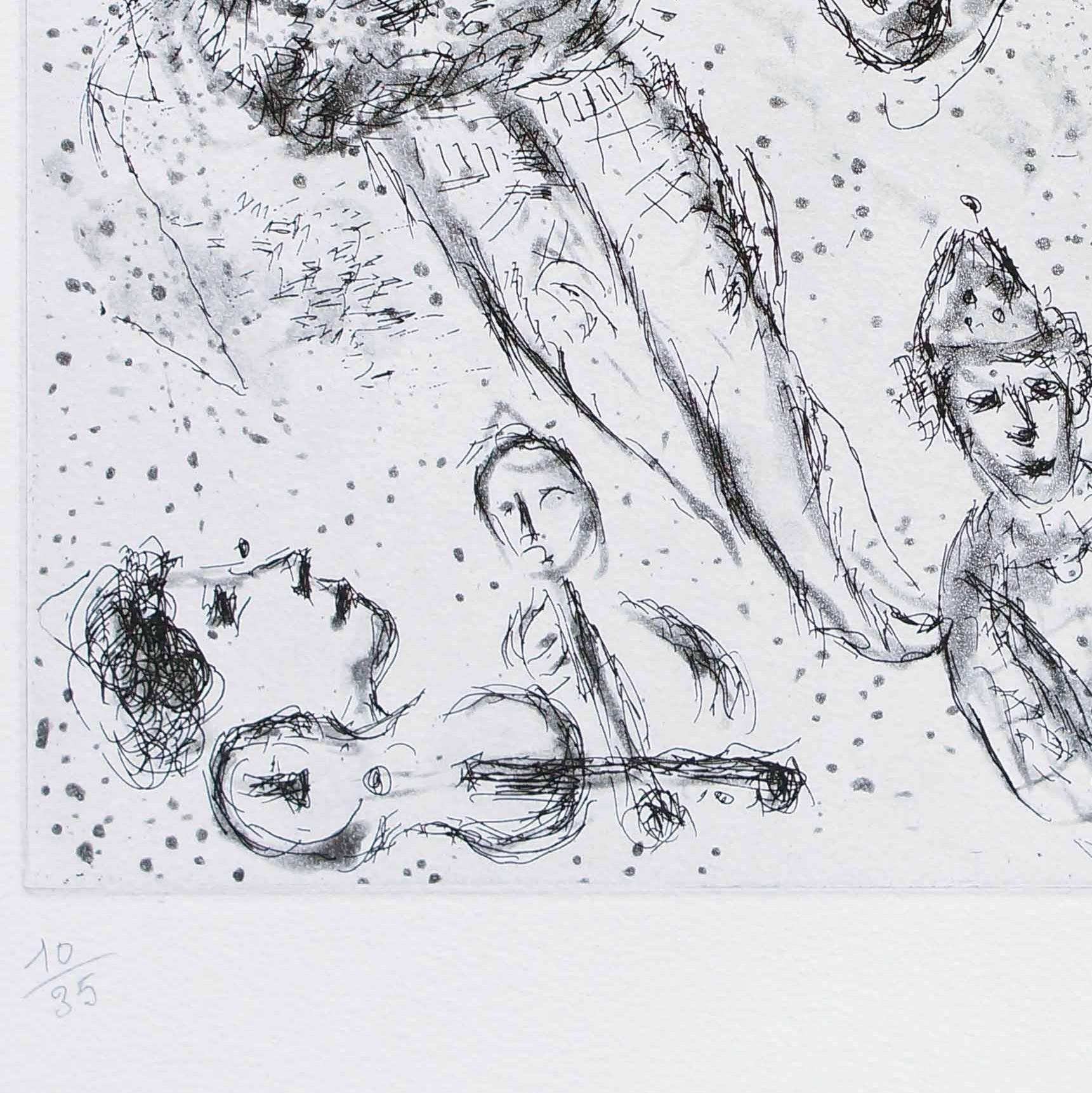 Les Danseurs à la Lune - Gravure de Marc Chagall - 1967 en vente 2