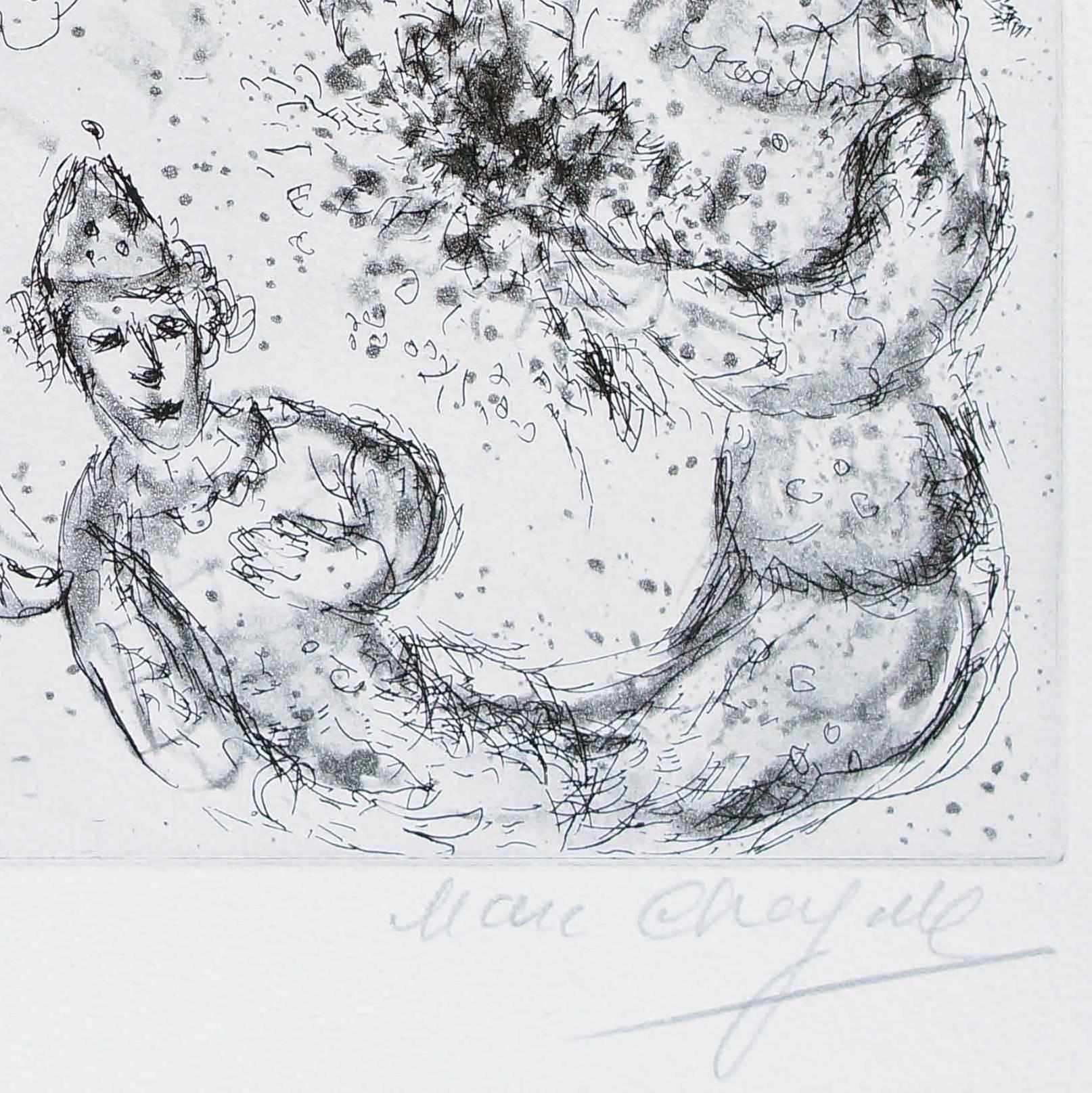 Hand signed and numbered. Edition of 35 prints.
Rare and precious artwork by Chagall, in excellent conditions.
Ref. Cat. Cramer, n. 32
Image dimensions : 30.5 x 24 cm