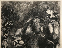 Les Deux Taureaux et une Grenouille, Modern Etching by Marc Chagall