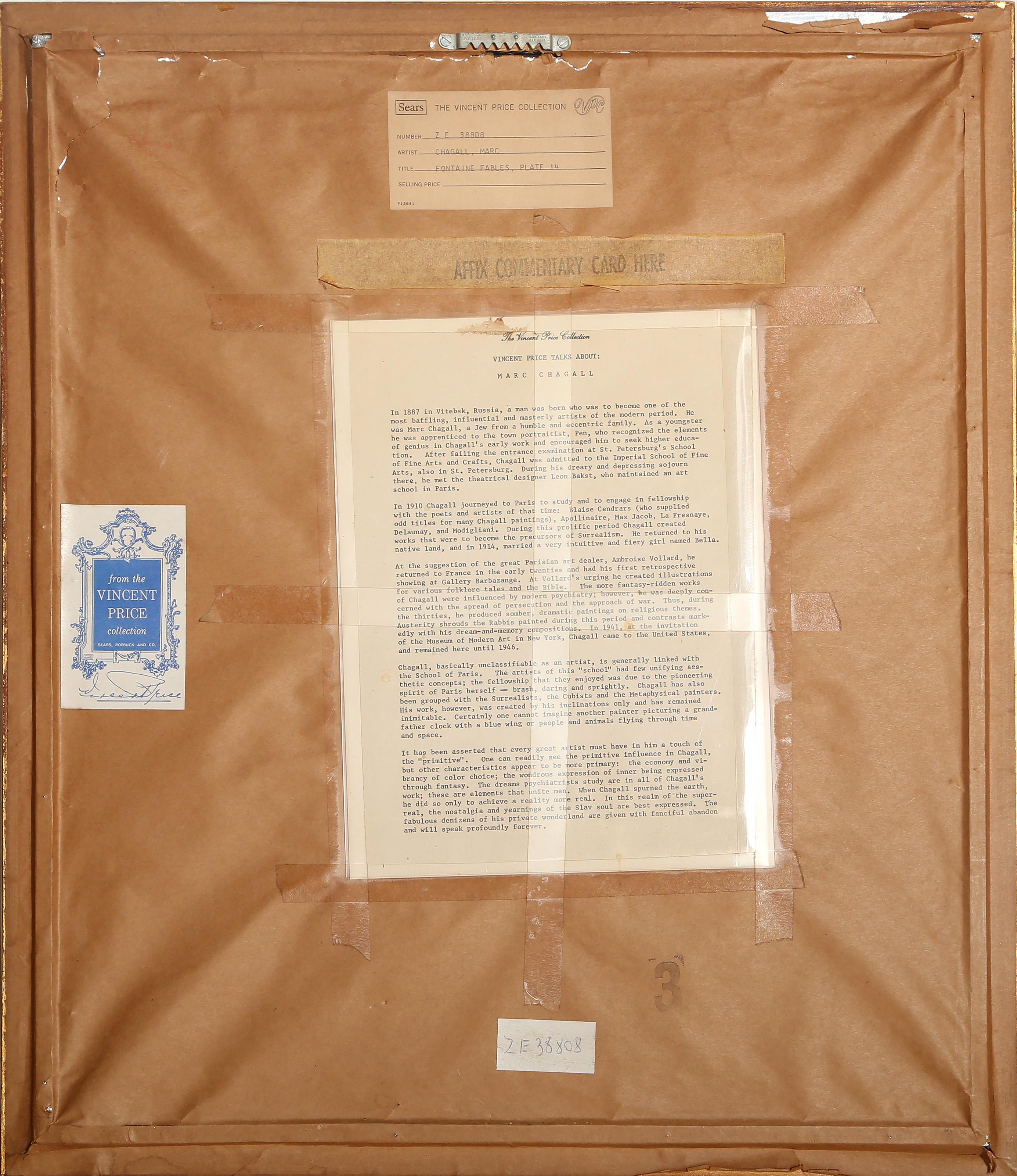 Les Deux Taureaux et une Grenouille, Modern Etching by Marc Chagall For Sale 5